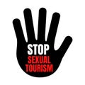 Stop sexual tourism symbol icon Royalty Free Stock Photo