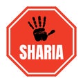 Stop Sharia symbol icon