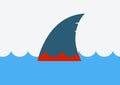 Stop shark finning.Vector symbol Royalty Free Stock Photo