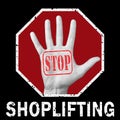 Stop shoplifting conceptual illustration. Global social problem