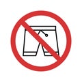 Stop Shorts Isolated Vector icon which can easily modify or edit