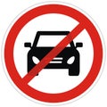 Road sign, no entry for motor vehicles, eps.