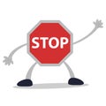 stop sign cartoon and illustration