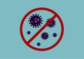 Stop Sign of Covid 19 or Corona Virus outtbreak