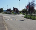 stop sign at crossroad