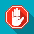 Stop sign. Stop icon isolated on white background. Vector illustration