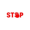 Stop sign icon logo design vector Royalty Free Stock Photo