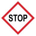 Stop sign, icon STOP forbidden vector. Warning symbol isolated on white background Royalty Free Stock Photo