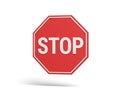 Stop sign. Isolated. Royalty Free Stock Photo