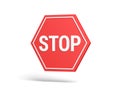 Stop sign. Isolated. Royalty Free Stock Photo