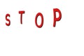 Stop sign isolated on white background Royalty Free Stock Photo