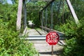 Stop. Bridge Closed Forever Royalty Free Stock Photo