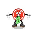 stop sign mascot cartoon vomiting