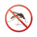 Stop sign on mosquito Royalty Free Stock Photo