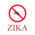 Stop Sign with Mosquito - Stop Zika Virus Royalty Free Stock Photo