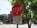 A stop sign near Capitol Hill