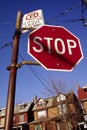 Stop Sign In Neighborhood