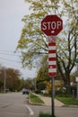 Stop Sign in neighbourhood street
