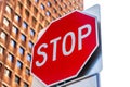 Stop sign in New York City Royalty Free Stock Photo