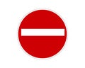 Stop Sign. No entry Sign. Wrong Way Sign Royalty Free Stock Photo