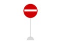 Stop Sign. No entry Sign. Wrong Way Sign Royalty Free Stock Photo