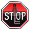 Stop sign no hydraulic fracturing Royalty Free Stock Photo