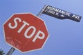 Stop sign at Normandie Avenue, South Central Los Angeles, California