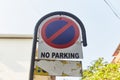 Stop sign and parking prohibited. Streets of the state capital GOA Panaji Royalty Free Stock Photo