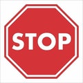 Stop sign on the road.