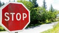 Stop sign rusted