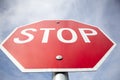 Interesting angle stop sign Royalty Free Stock Photo