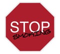 Stop sign - stop smoking