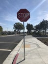 Stop sign street USA Royalty Free Stock Photo