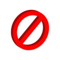 Stop sign symbol. Flat Isometric Icon or Logo. Royalty Free Stock Photo