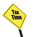 Stop sign tax time reminder