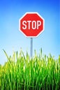 Stop sign, traffic symbol