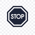Stop sign transparent icon. Stop sign symbol design from Traffic