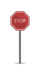 Stop Sign Vector Illustration Royalty Free Stock Photo