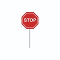 Stop sign vector illustration Royalty Free Stock Photo