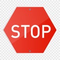 Stop sign . Vector illustration. Royalty Free Stock Photo