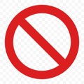Stop sign vector no entry pass warning red icon