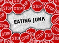 Stop sign and word eating junk