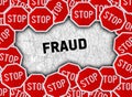 Stop sign and word fraud Royalty Free Stock Photo