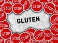 Stop sign and word gluten