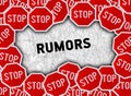 Stop sign and word rumors