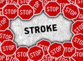 Stop sign and word stroke Royalty Free Stock Photo