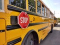 Stop Sign on a Yellow School Bus