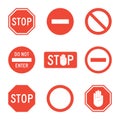 Stop signs set Royalty Free Stock Photo