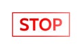 Stop Simple red stop symbol or icon vector illustration