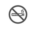 No smoking icon. Stop smoke sign. Hotel service. Vector Royalty Free Stock Photo
